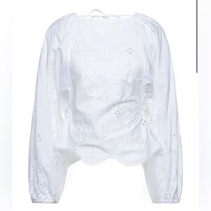 NWT Ganni white top